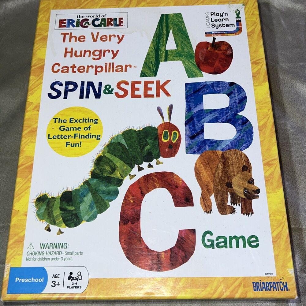 The Very Hungry Caterpillar Spin & Seek ABC Game Kids Preschool
